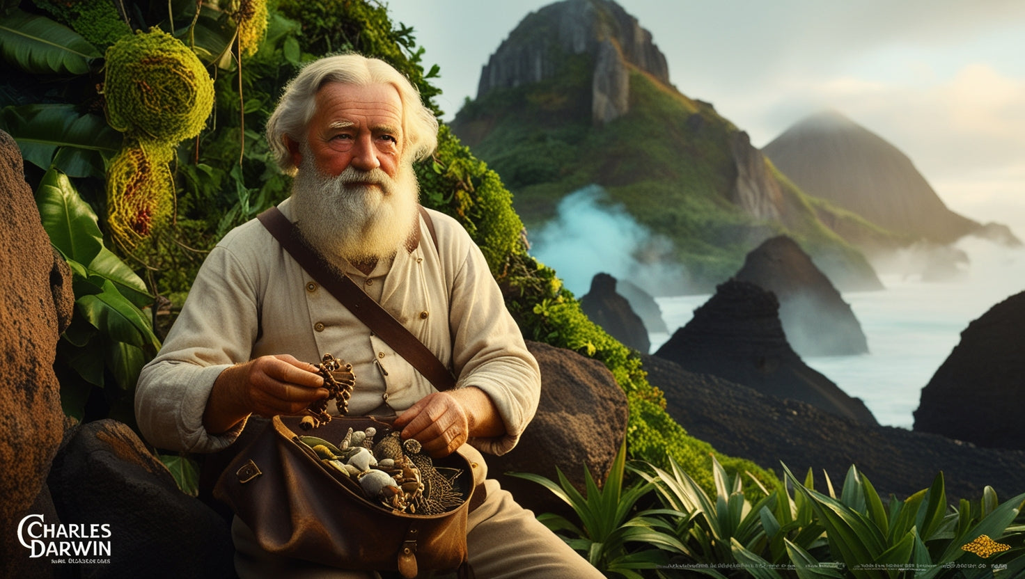 ¿Qué naturalista recogió muestras para sus estudios en las Islas Galápagos, en Sudamérica?