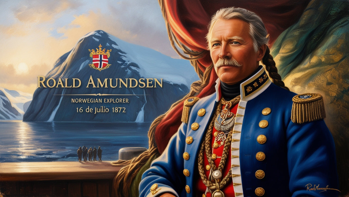 16 de Julio de 1872, nace en Borge (Noruega) el explorador noruego Roald Amundsen.