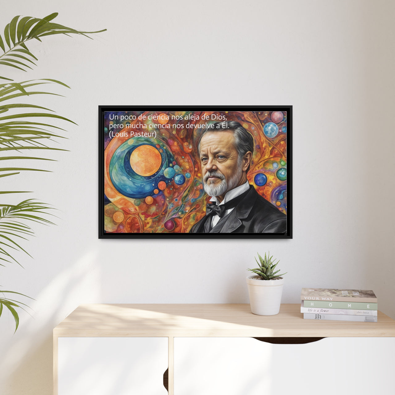 Cuadro de Louis Pasteur, Decoración enmarcable, cuadro de ciencia