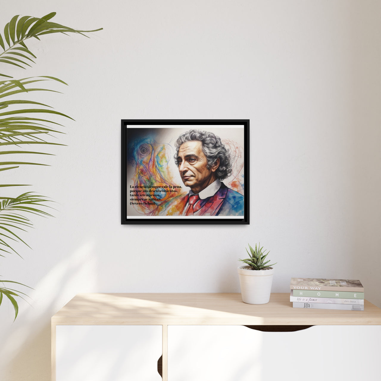 Cuadro de Severo Ochoa, Cuadro con escritos, Cuadros de ciencia, Dibujos sobre medicina, Galería del museo,