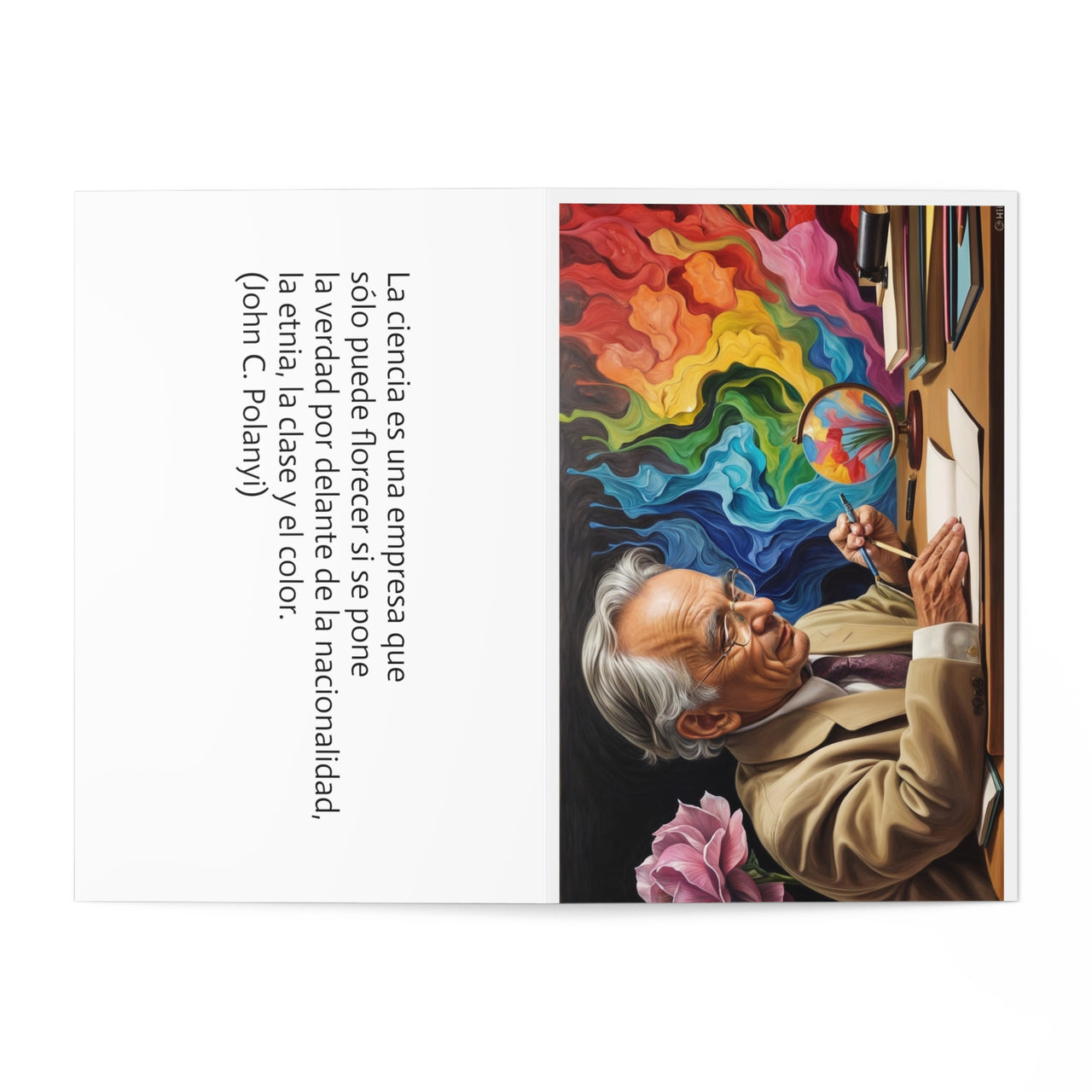 Postales de John C. Polanyi , Tarjetas de arte ,  arte popular del químico,  impresiones de química, tarjetas de arte , 7 unidades