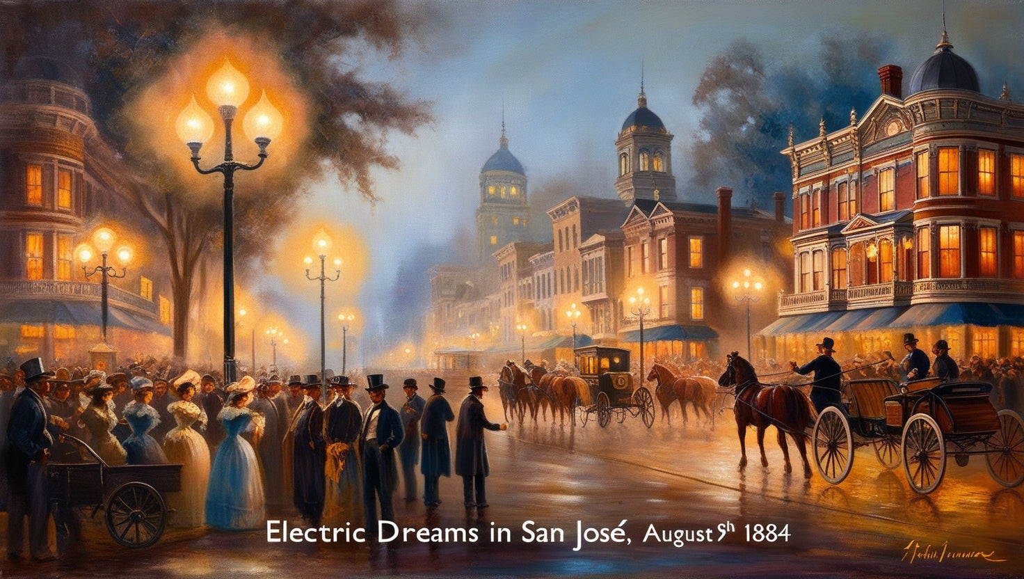 9 de Agosto de 1884, San José instala iluminación eléctrica.