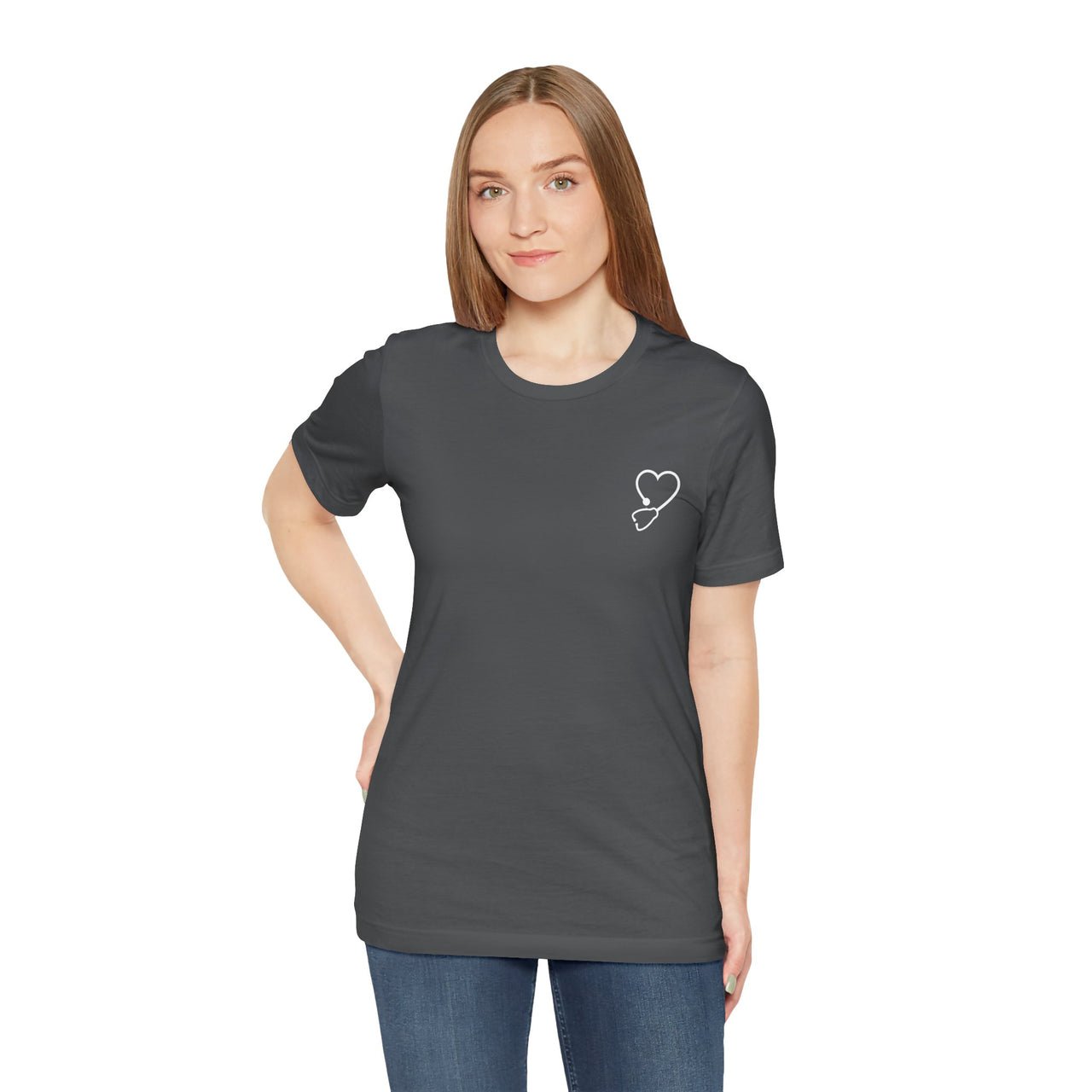 Camiseta unisex oscura "De corazón", Camiseta para médicos, Camiseta de medicina