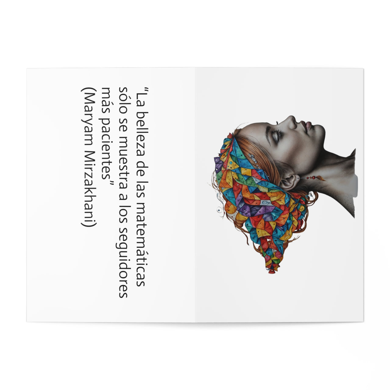 Postales de Maryam Mirzakhani, Retrato de Maryam, Postales de arte, Tarjetas postales de regalo,  Paquete de postales , 7 unidades