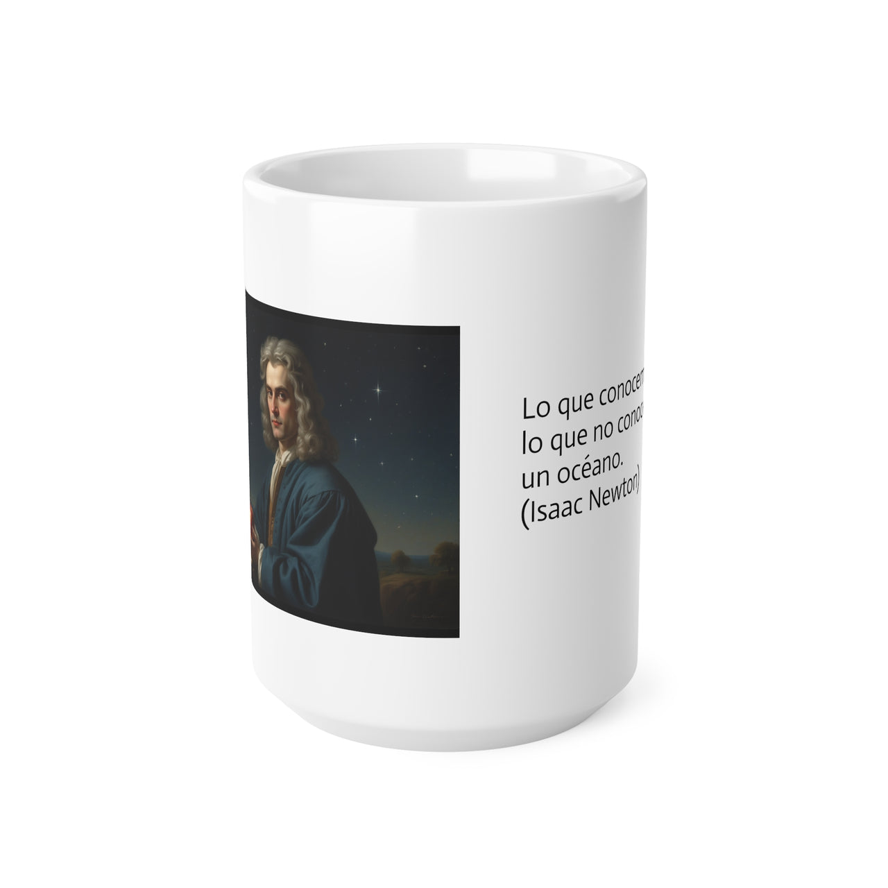 Taza de Isaac Newton, Taza de desayuno, Taza de café con mensaje