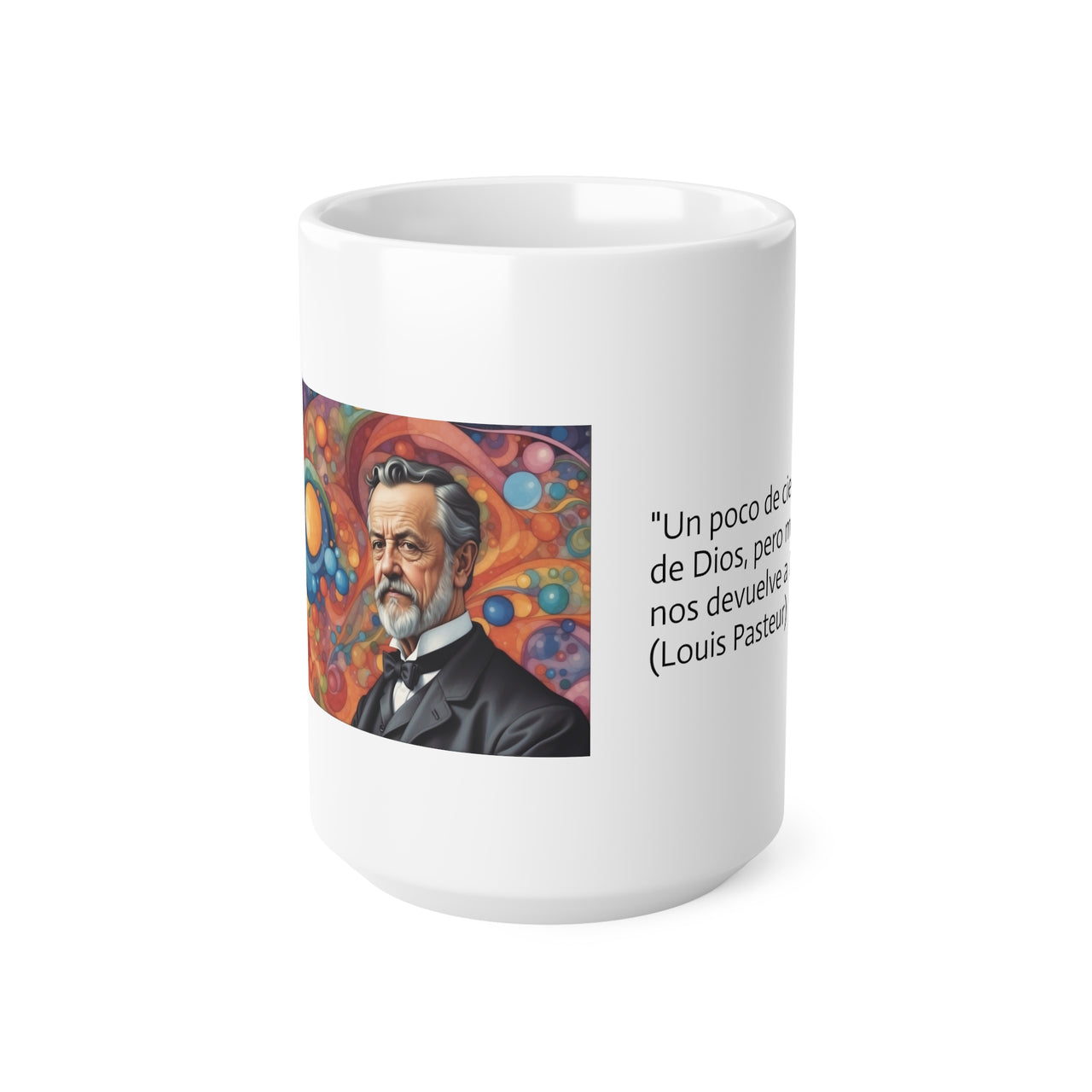 Taza de Louis Pasteur, Taza de desayuno, Taza de café, Taza con frase científica, 0.33 l, 0.44 l
